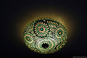 plafonnière 38 cm mozaïek groen turkish design 3