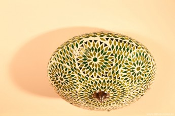 plafonnière 38 cm mozaïek groen turkish design