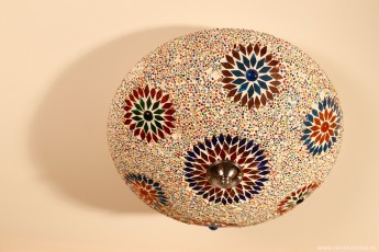 plafonnière 38 cm mozaïek multi colour turkish design glaskralen