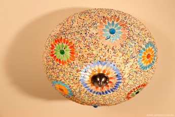 plafonnière 38 cm mozaïek multi colour turkish design glaskralen