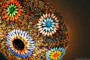 plafonnière 38 cm mozaïek multi colour turkish design glaskralen 4
