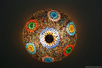 plafonnière 38 cm mozaïek multi colour turkish design glaskralen 5