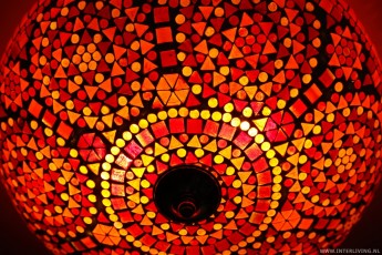 plafonnière 38 cm mozaïek rood oranje 2
