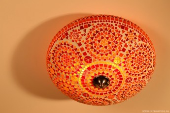 plafonnière 38 cm mozaïek rood oranje 6