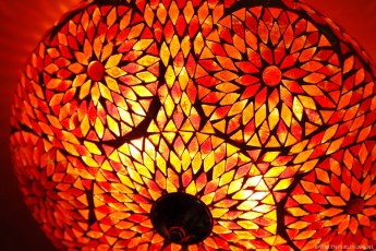 plafonnière 38 cm mozaïek rood oranje turkish design 2