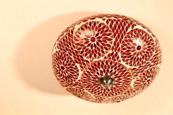 plafonnière 38 cm mozaïek rood oranje turkish design 6