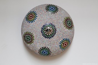 plafonnière 50 cm mozaïek multi colour turkish design glaskralen 1