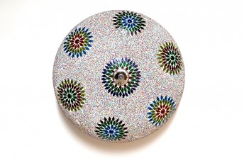 plafonnière 50 cm mozaïek multi colour turkish design glaskralen 2