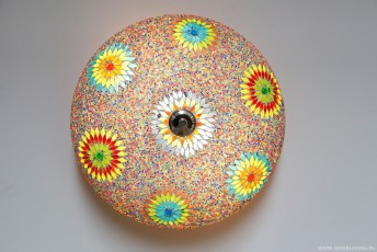 plafonnière 50 cm mozaïek multi colour turkish design glaskralen 3