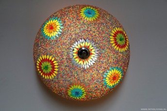 plafonnière 50 cm mozaïek multi colour turkish design glaskralen 4