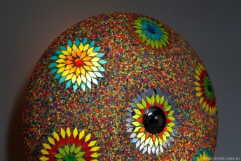 plafonnière 50 cm mozaïek multi colour turkish design glaskralen 7