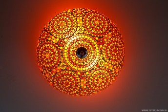 plafonnière 50 cm mozaïek rood oranje 2