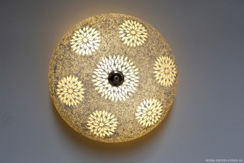 plafonnière 50 cm mozaïek transparant turkish design glaskralen 2-