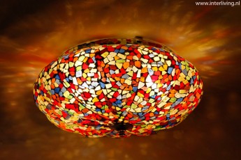 orientaalse stijl idee plafondlamp van glasmozaiek