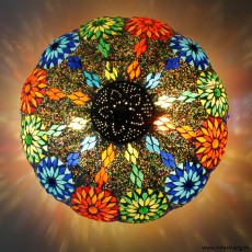 gekleurde meloen plafondlamp van glasmozaiek kralen