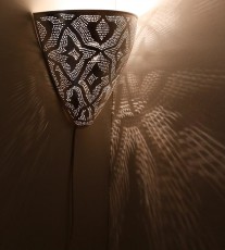 fiigrian wandlamp zilver