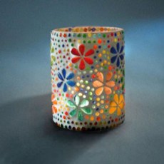 waxinehouder candle light flower design