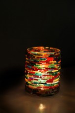 kleurrijke cilindervormige waxinehouder armbandjes