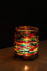 waxinelichthouders kleurrijke armbandjes