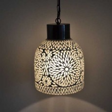 open hanglamp transparant mozaiek 
