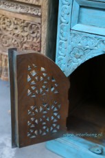 antiek-vintage-india-blue-nachtkastje-hout-mangohout-houtsnijwerk-india-deur