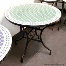 ronde-marokkaanse-mozaiek-tafel-wit-groene-tegels-tuin-terras-balkon