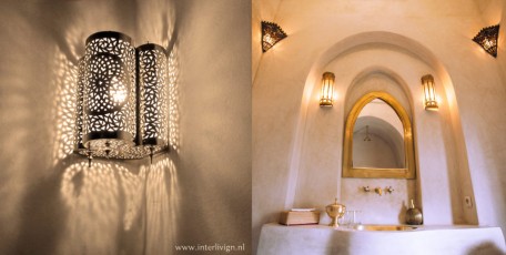 hamam-badkamer-in-huis-van-spa-tot-wellness-styling-Marokkaanse-wandlamp-waskom