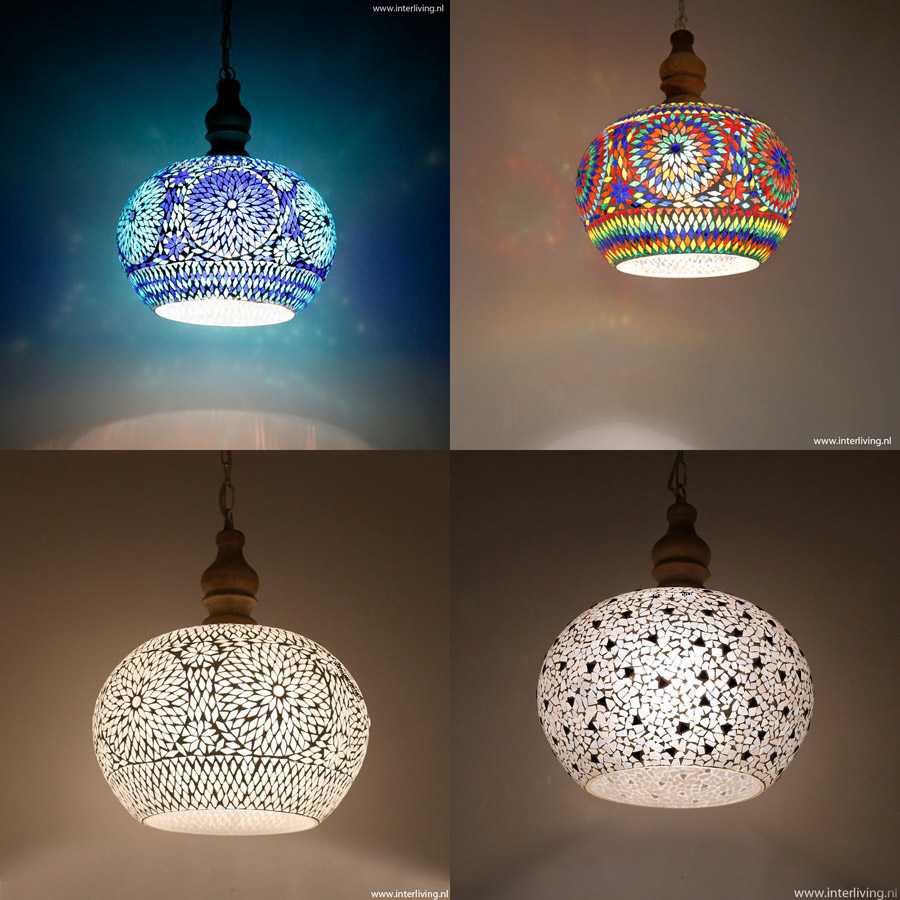 Gentleman vriendelijk Verward zijn Samenhangend grote hanglamp - model appel van glasmozaïek met duurzaam hout retro