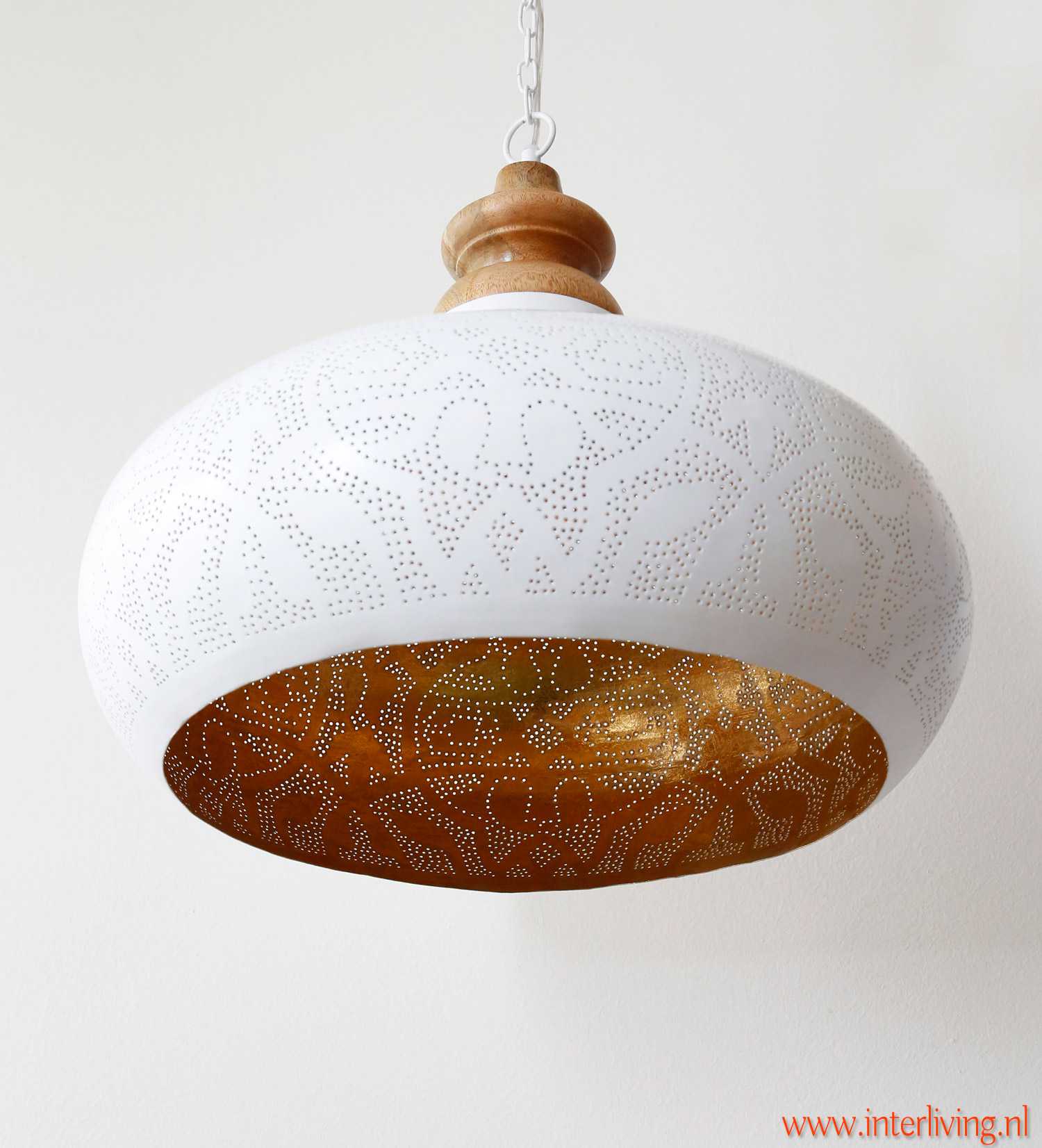 industrile witte filigrain lamp