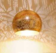 Bol hanglamp - vintage goud