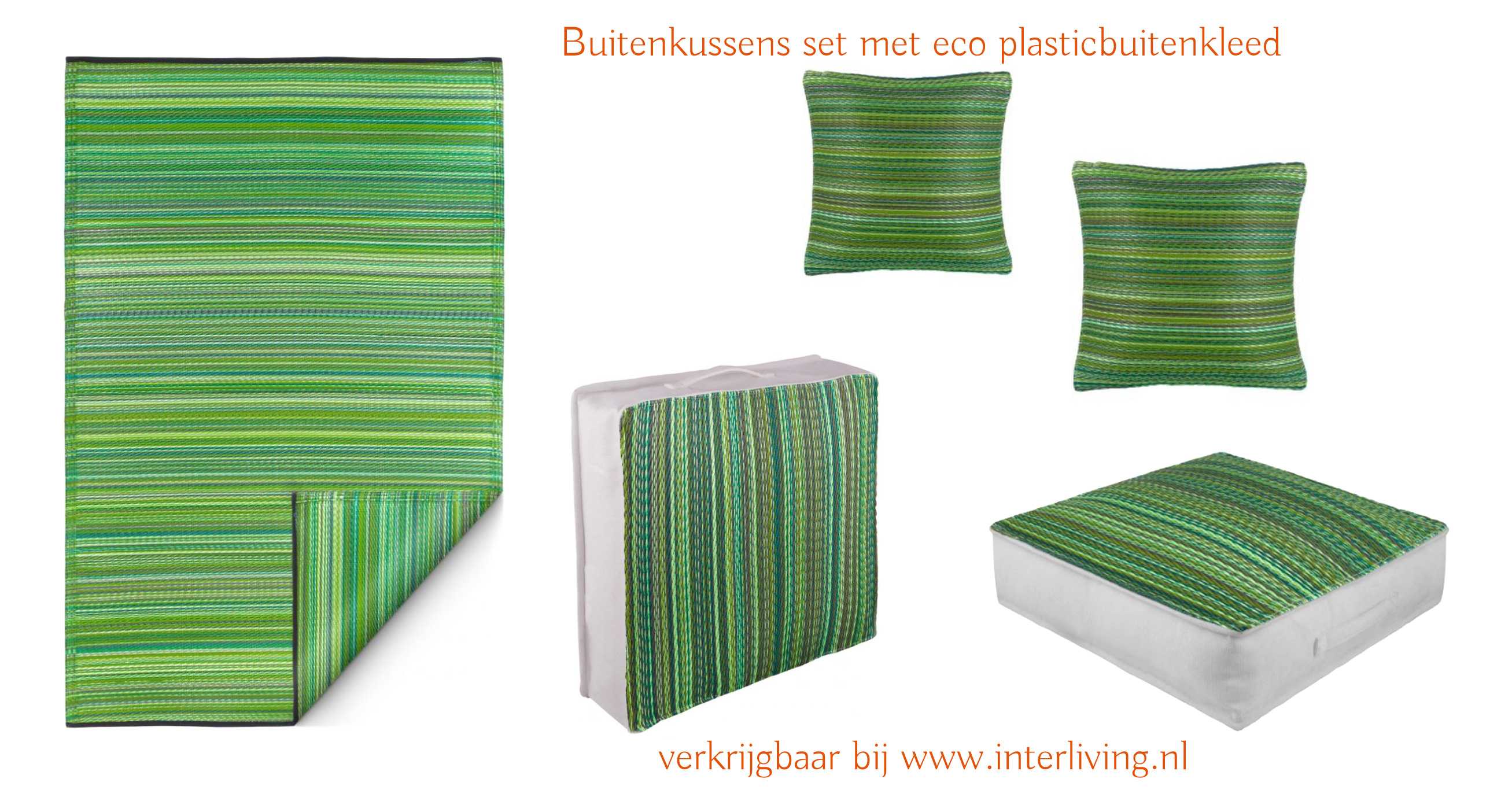 buitenkussenset - streepjes - uv proof - weerbestendig