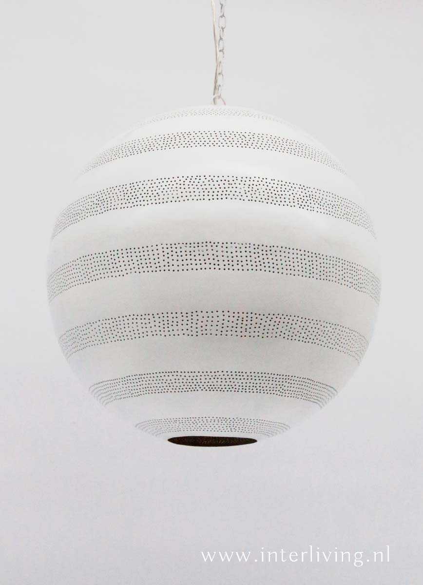 witte gaatjeslamp - grote bol