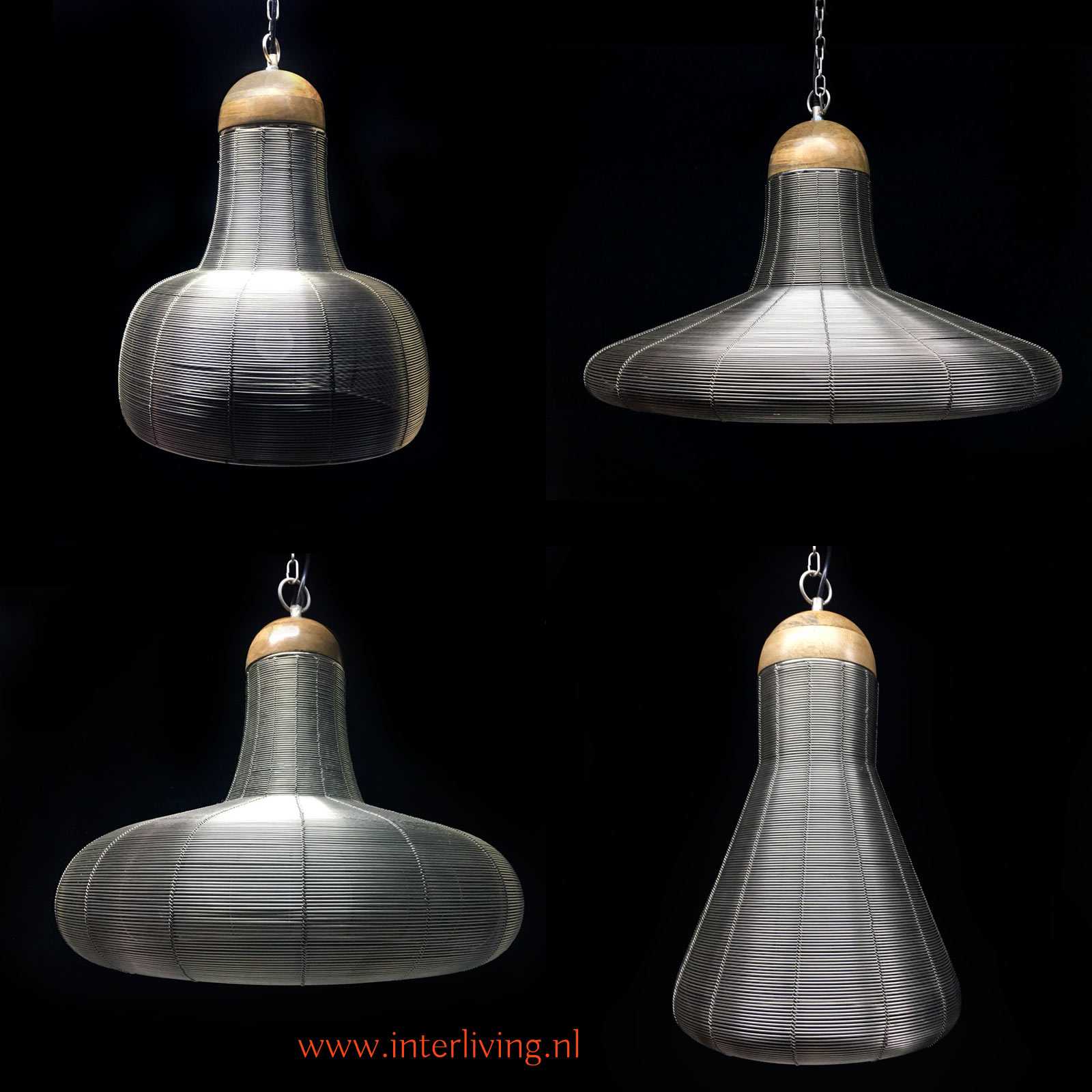 design draadhanglamp van ijzerdraad