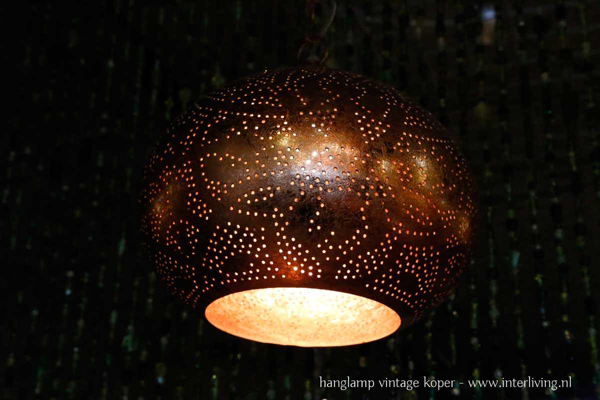 oosterse hanglamp vintage koper – pompoen