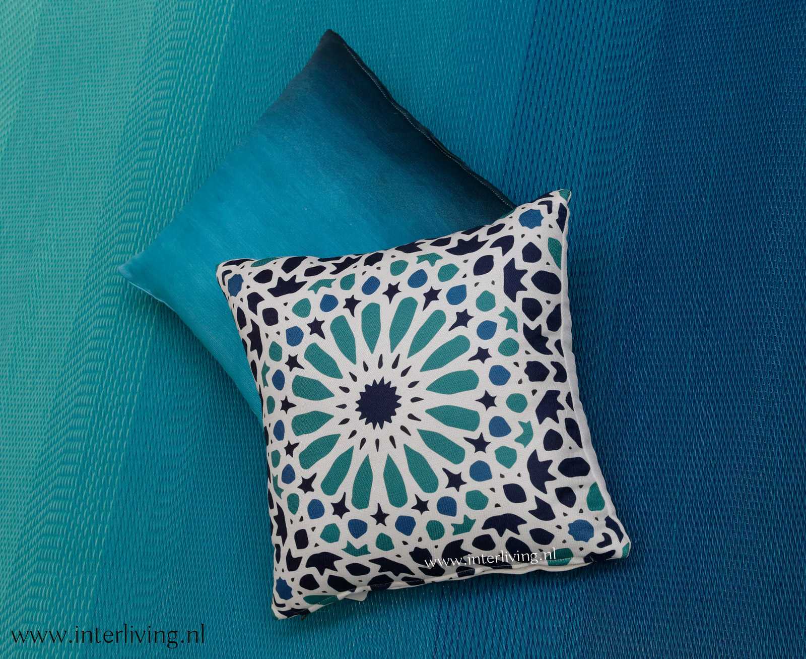 Ibiza blauw tuin styling voor buiten - lounge bank -terras - balkon