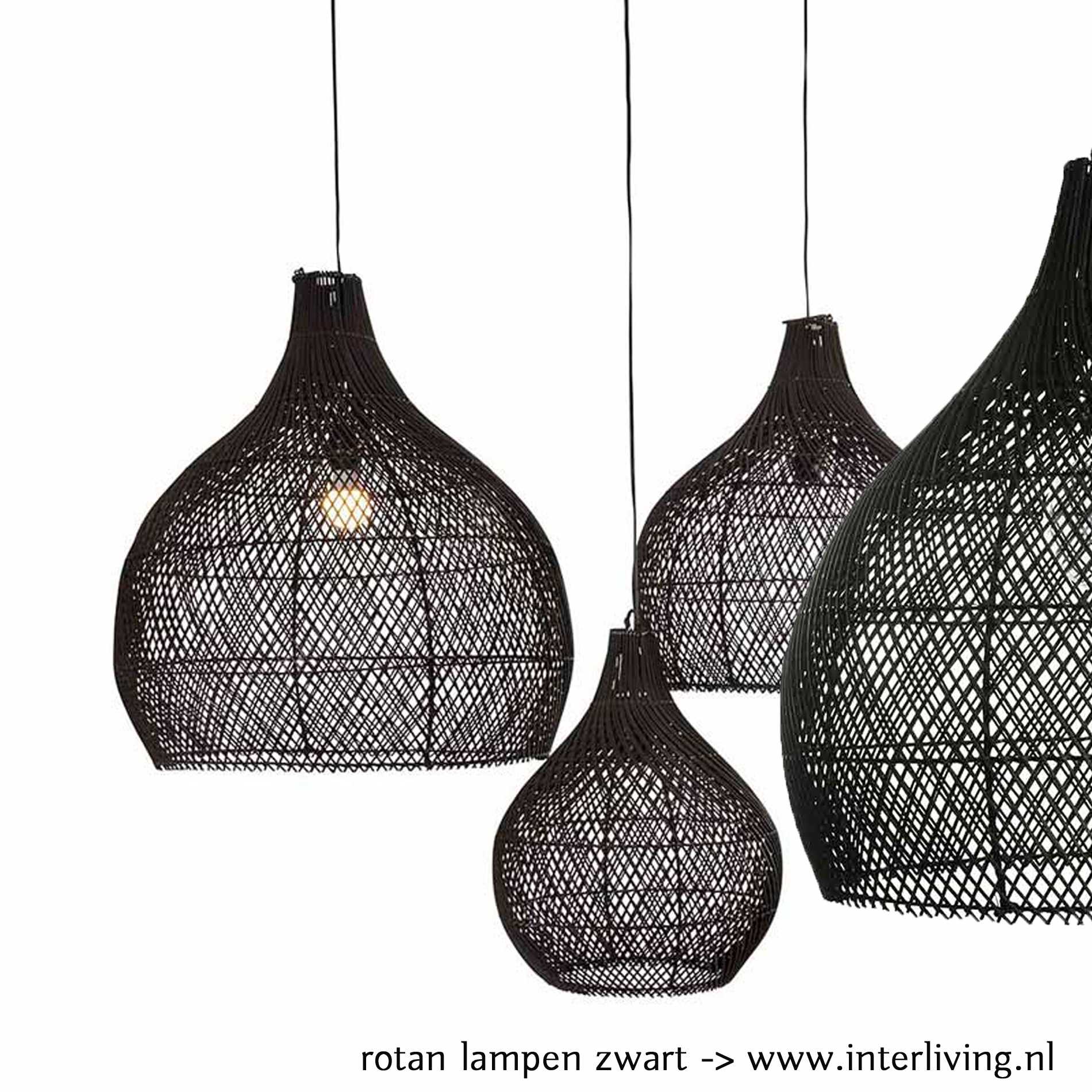 Rotan lampenkappen rotanpalm - boho & Ibiza woontrend uit Bali