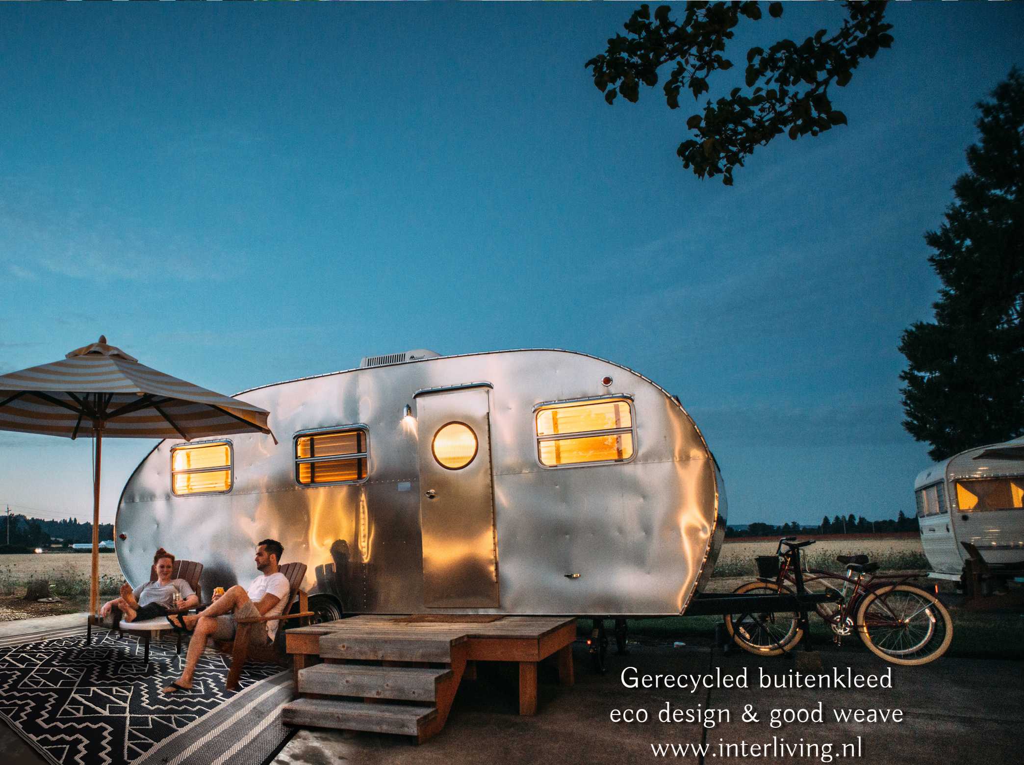 retro caravan styling buitenkleed - tentzeil caravan kamper