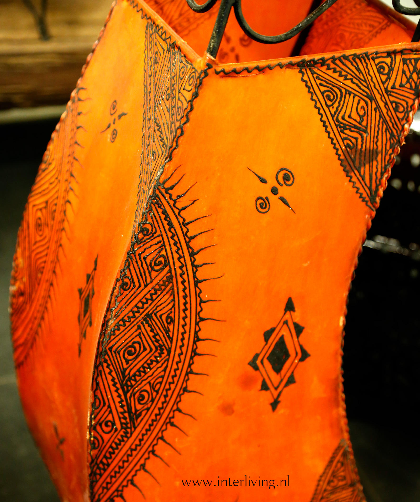 hennalamp - oranje hennalamp uit Marokko & Marrakesh style interieur