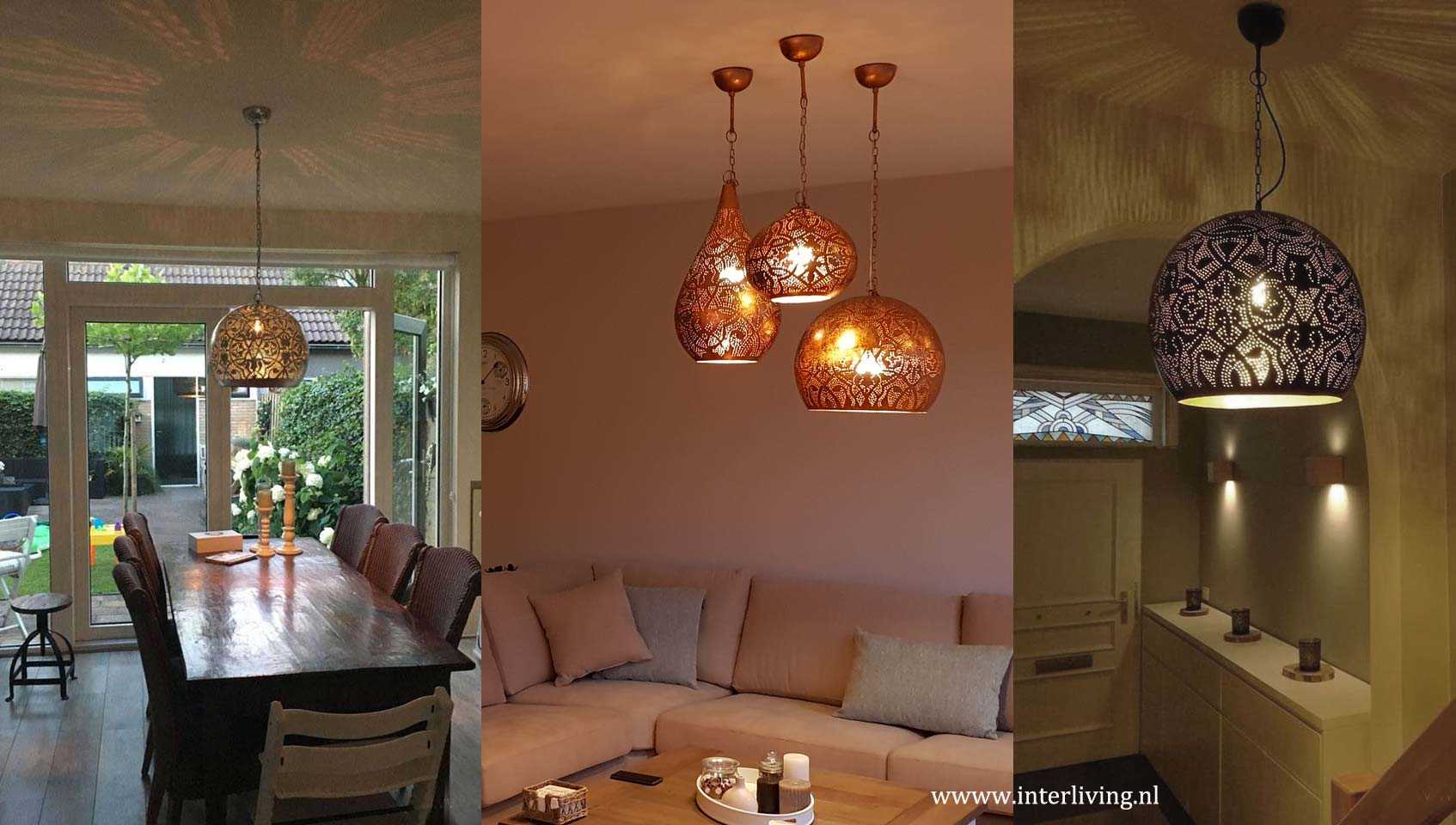 sfeervolle luxe oosterse hanglampen van filigrain design metaal - styling idee