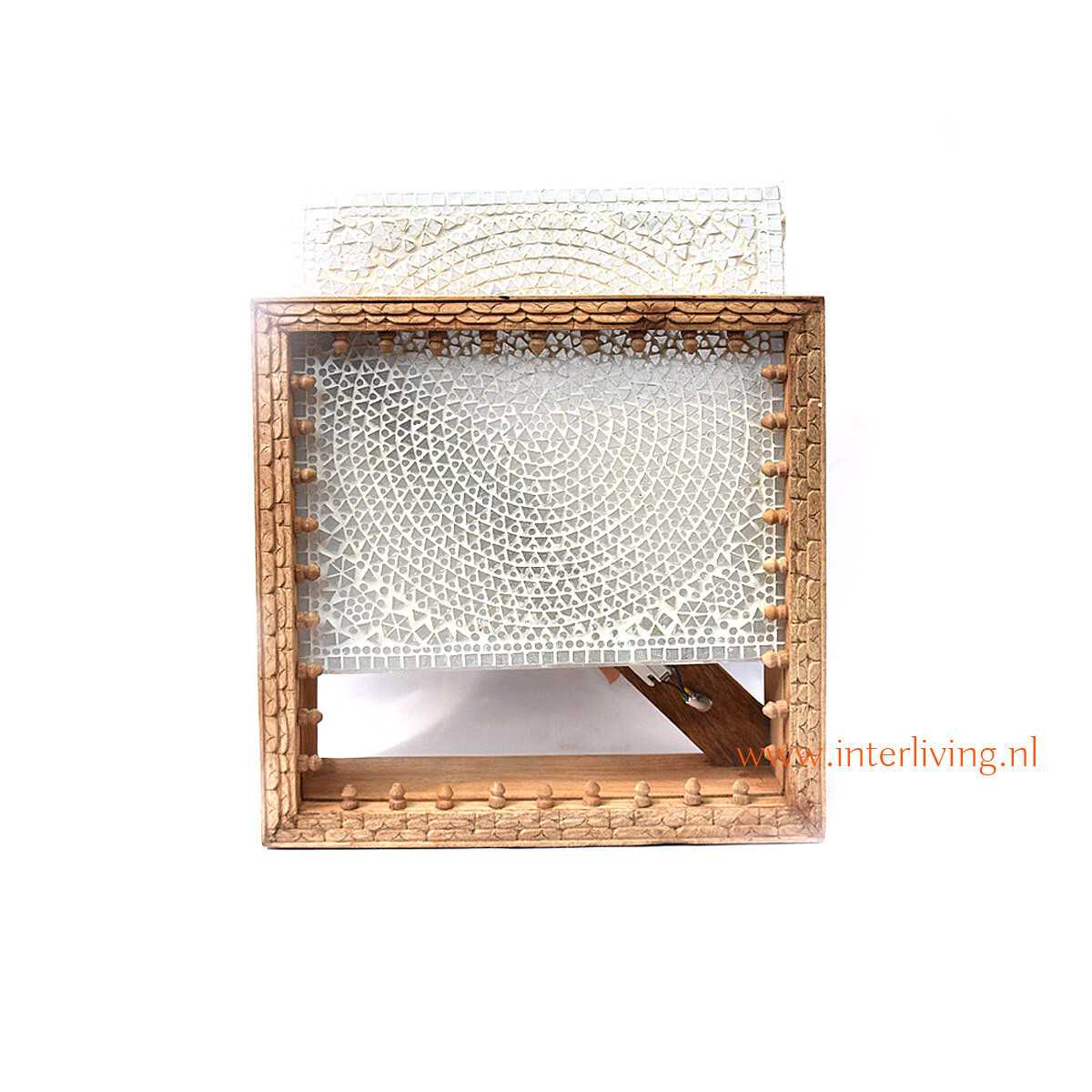 houten wandlamp