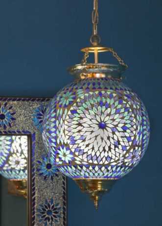 turkse blauwe lamp