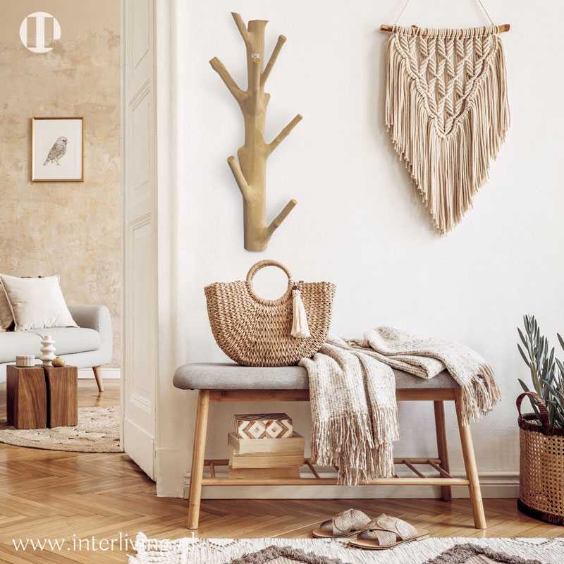 boho houten boom kapstok