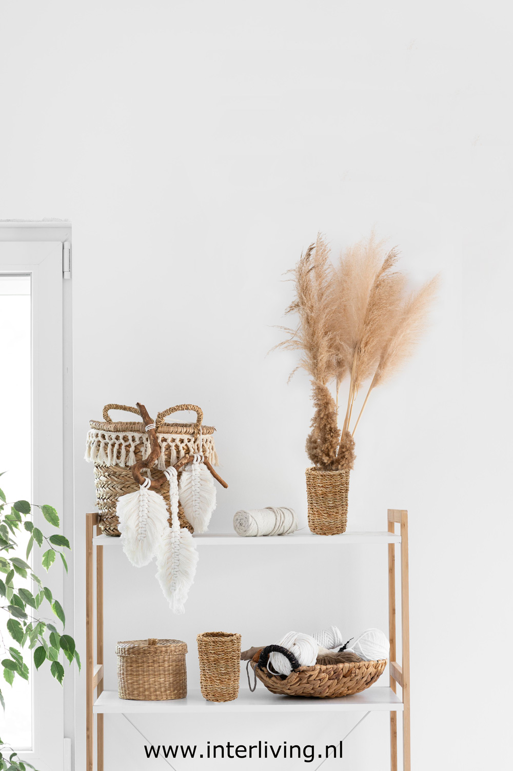 Boho wonen Ibiza idee mandjes om te stylen tips