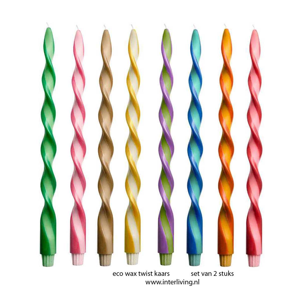 eco dinner kaars - duurzame plantaardige wax in alle kleuren voor op tafel in huis van Original Home