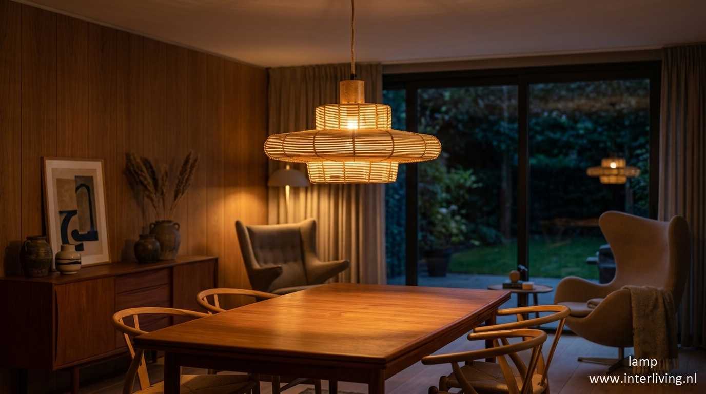 Deens Scandinavische ufo gelaagde hanglamp interieur inspiratie mid-century styling