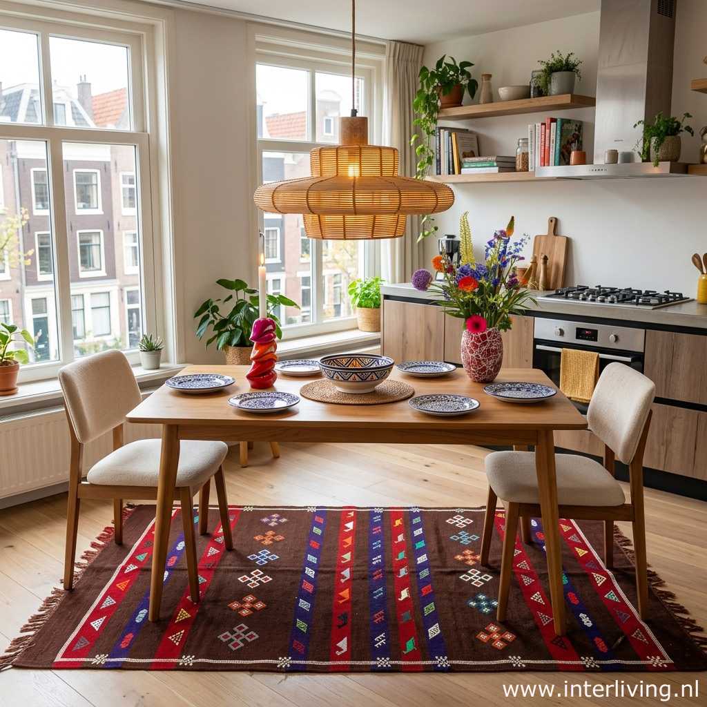 boho keuken - klein appartement styling inspiratie