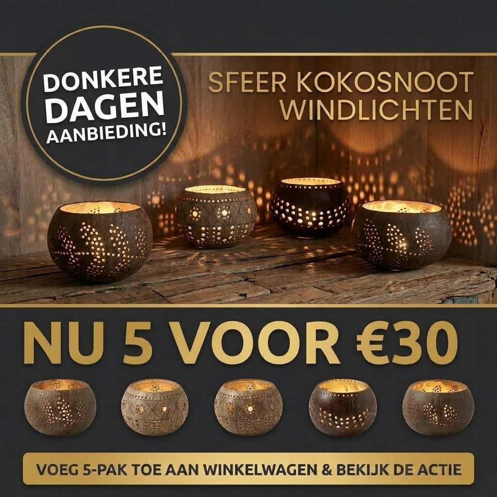 Kokosnoot windlichten