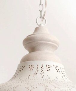white wash bovenkant van hanglamp